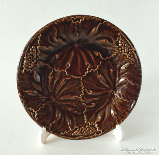 RÉGI SZÉP MAJOLIKA FALI DÍSZ TÁL