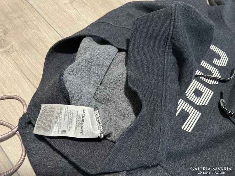 JACK&JONES  fiú/férfi hosszú ujjú kapucnis pulóver, M, sérült!