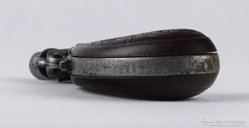 1W948 Kisméretű fém vázas, fa markolatos kovás pisztoly replika