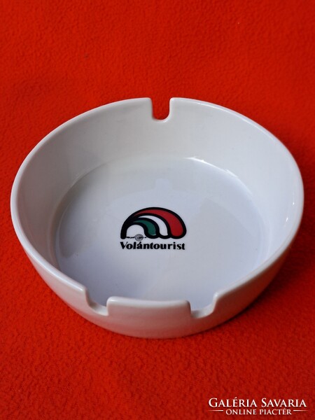 Ritka retro Zsolnay hamuzó / hamutartó / hamutál "Volántourist" logóval
