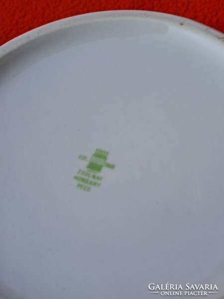 Ritka retro Zsolnay hamuzó / hamutartó / hamutál "Volántourist" logóval