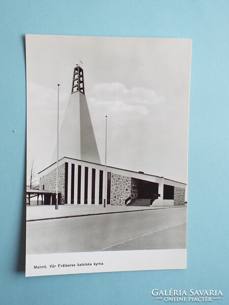Képeslap (53) - Svédország - Malmö - Katolikus templom 1960-as évek