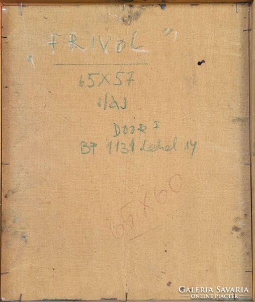 Doór Ferenc (1918-2015) Frivol ( léha nő) c. festménye Eredeti Garanciával !