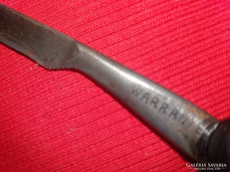 Antik szarunyeles, nyeles katona tiszti borotva dobozában gyűjtői darab a képek szerint