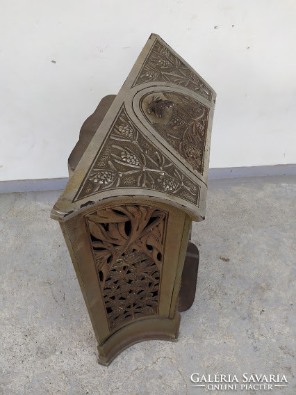 Antik Art Deco szecesszió jugendstil vaskályha kályha bányász vájár kandalló keret 3820
