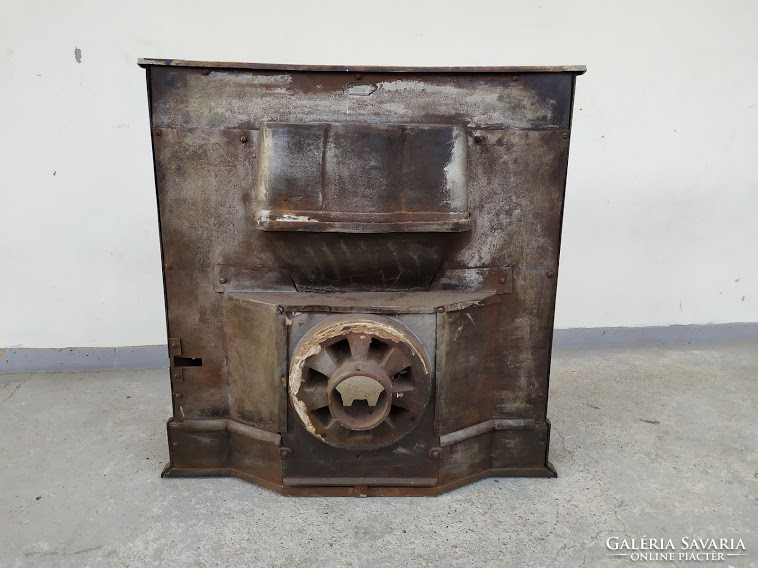 Antik Art Deco szecesszió jugendstil vaskályha kályha bányász vájár kandalló keret 3820