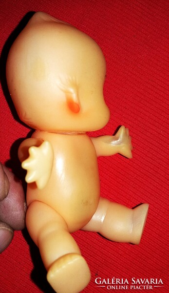 Retro japán keze -lába - feje mozgó gumi játék KEWPIE baba 12 cm képek szerint