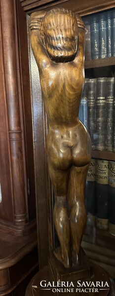 Női akt barokk posztamens