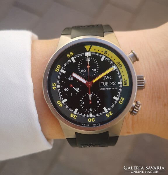 IWC Schaffhausen - Aquatimer Chronograph "Split Yellow" - Doboz, papírok, Tiktakwatch garancia