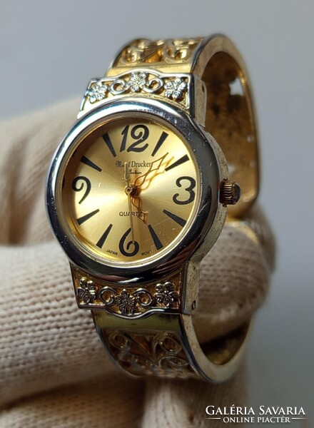 Retro Vintage Marcel Drucker 23-867 Női Quartz Karóra. Különleges. Aranyozott