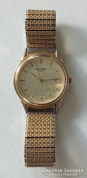 Retro Vintage Sekonda Női Quartz Karóra. Aranyozott