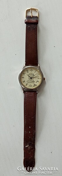 Retro Vintage Keystone Uniszex Quartz Karóra Bőr szíjal
