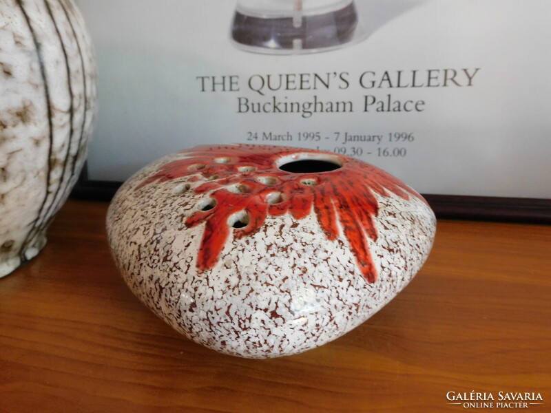 Retro kerámia ikebana "kavics tál"