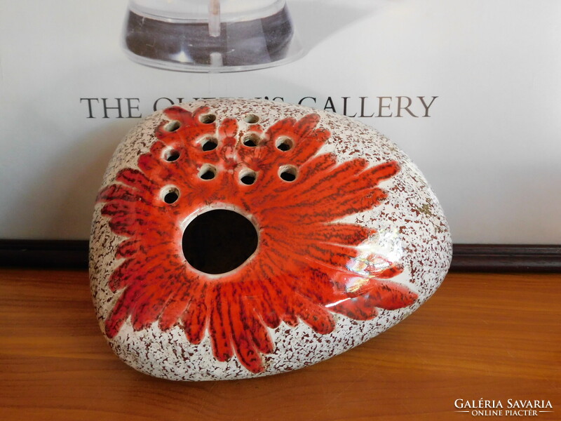 Retro kerámia ikebana "kavics tál"