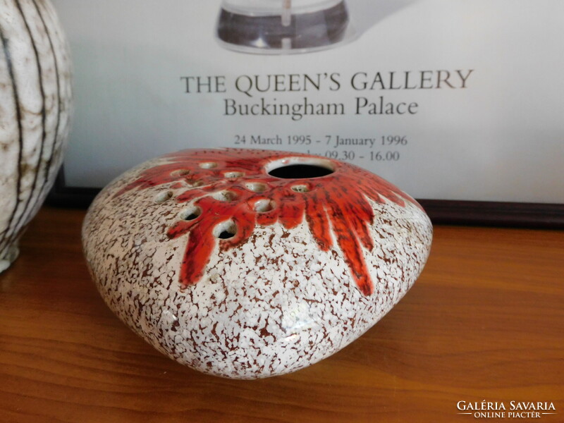 Retro kerámia ikebana "kavics tál"