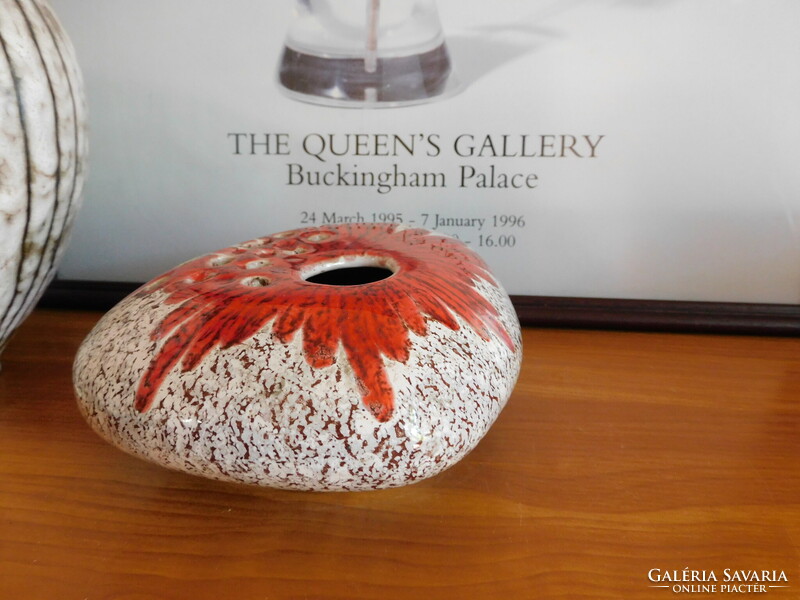 Retro kerámia ikebana "kavics tál"