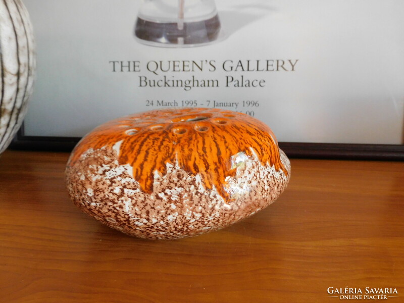 Retro kerámia ikebana "kavics tál"