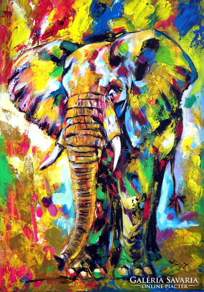 Majestic elephant - acrylic painting / Fenséges elefánt - akril festmény