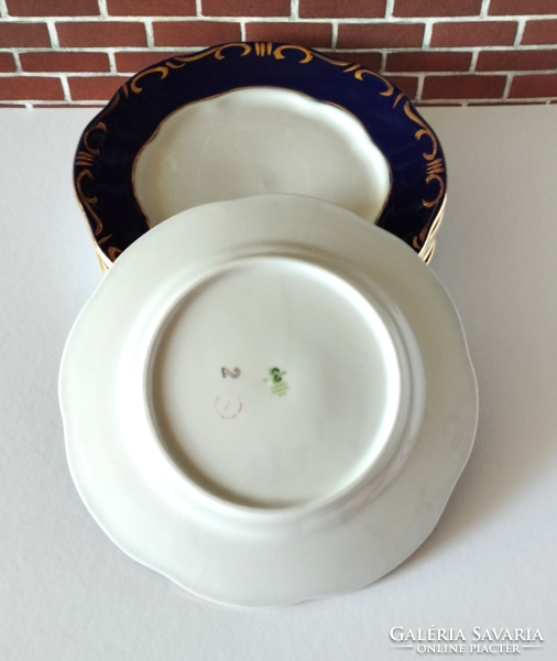 6 db Zsolnay Pompadúr III. süteményes,szendvicses porcelán tányér készlet