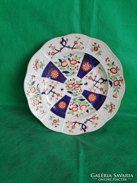 ANTIK Herendi Imari mintás tányér, szalag-koronás jelzéssel (1884-1896)