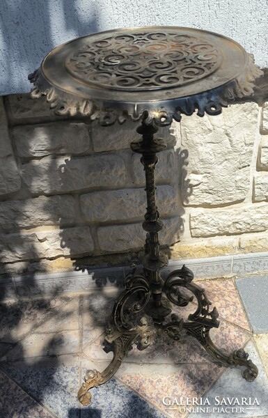 Antik öntöttvas viràgtartó Posztamens rokokó Barokk stílusú eredeti darab !