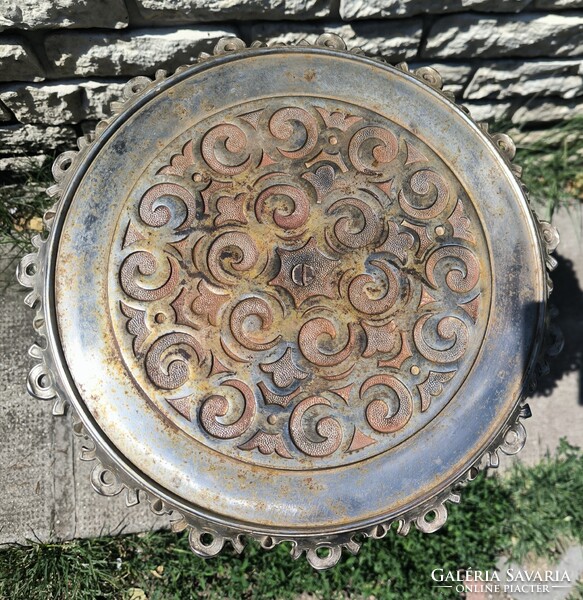 Antik öntöttvas viràgtartó Posztamens rokokó Barokk stílusú eredeti darab !