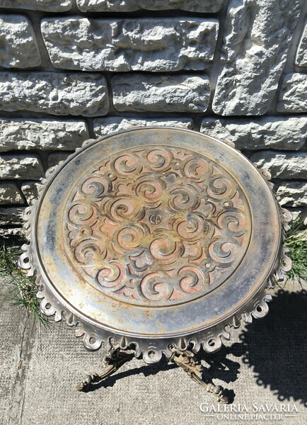 Antik öntöttvas viràgtartó Posztamens rokokó Barokk stílusú eredeti darab !