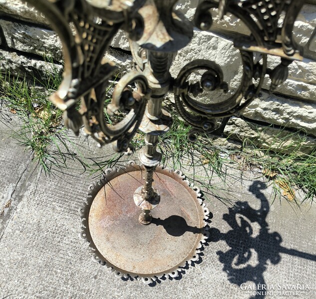 Antik öntöttvas viràgtartó Posztamens rokokó Barokk stílusú eredeti darab !