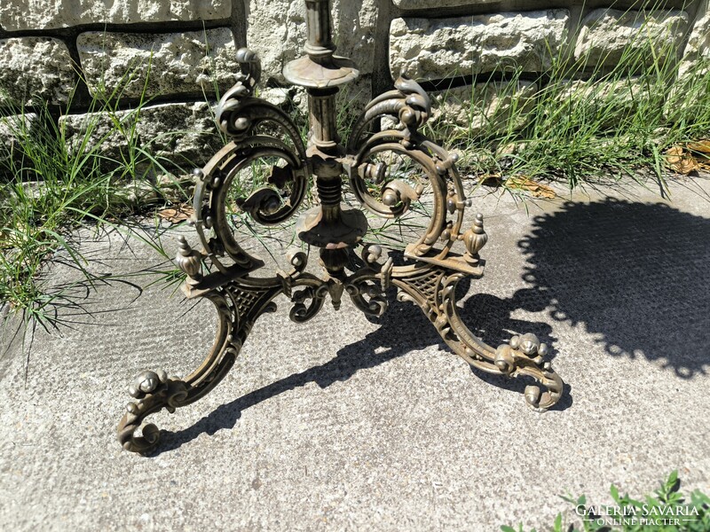 Antik öntöttvas viràgtartó Posztamens rokokó Barokk stílusú eredeti darab !