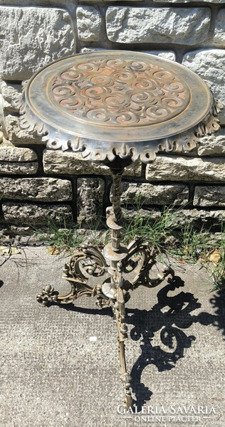 Antik öntöttvas viràgtartó Posztamens rokokó Barokk stílusú eredeti darab !