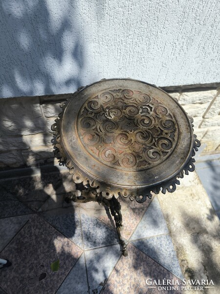 Antik öntöttvas viràgtartó Posztamens rokokó Barokk stílusú eredeti darab !