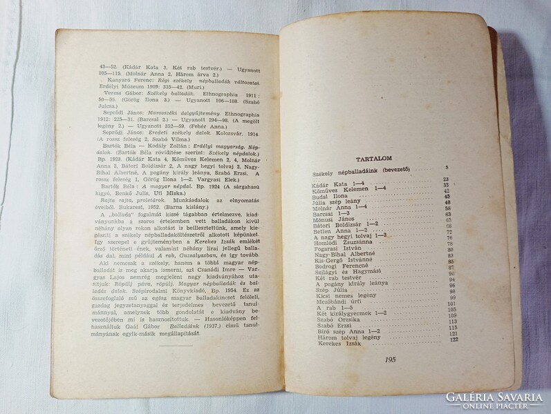 Könyv 104 - Faragó József - Diófának három ága SZÉKELY NÉPBALLADÁK Bukarest 1956
