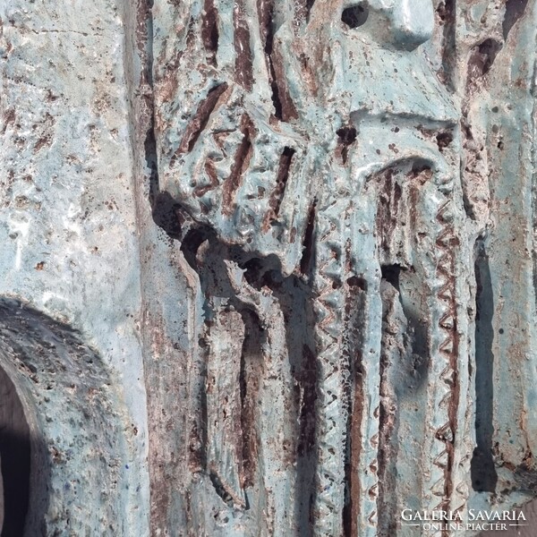 Garányiné Staindl Katalin: Próféta fej c. kerámia fali relief - 52920