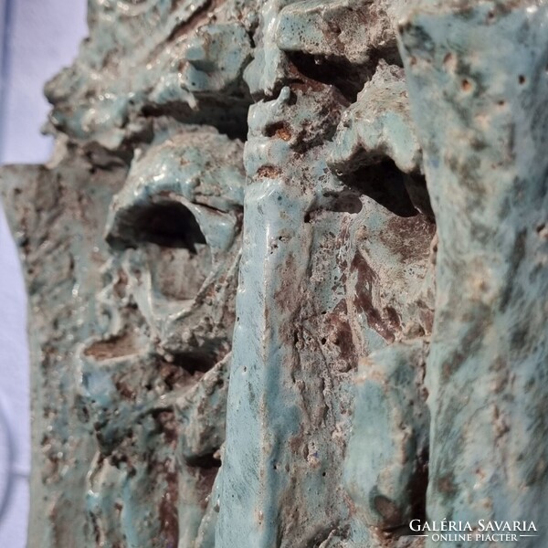 Garányiné Staindl Katalin: Próféta fej c. kerámia fali relief - 52920