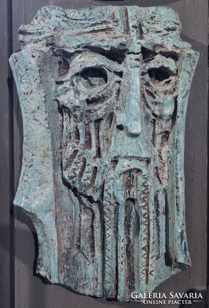 Garányiné Staindl Katalin: Próféta fej c. kerámia fali relief - 52920