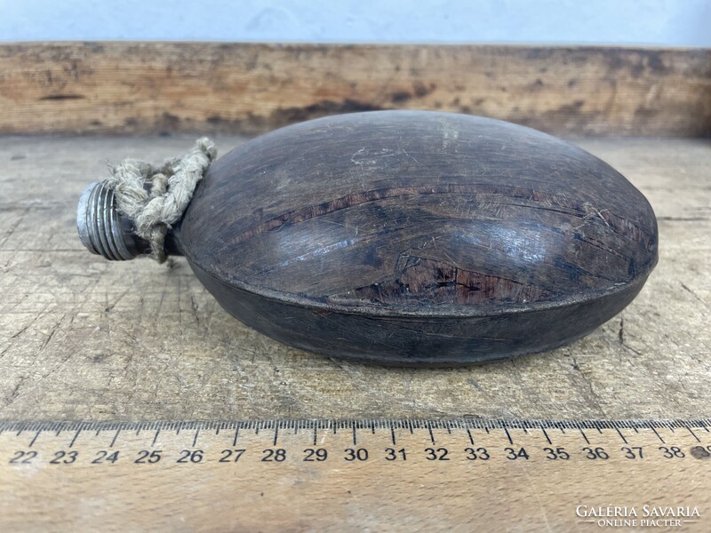 -AV639- Régi II. Vh-s Világháborús Német Afrikai Korps Kókusz Kulacs