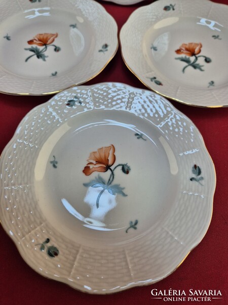 Herendi pipacs mintás kistányérok