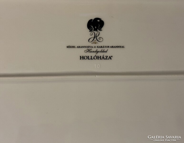 Hollóházi porcelán Szász Endre süteményes/szendvicses készlet