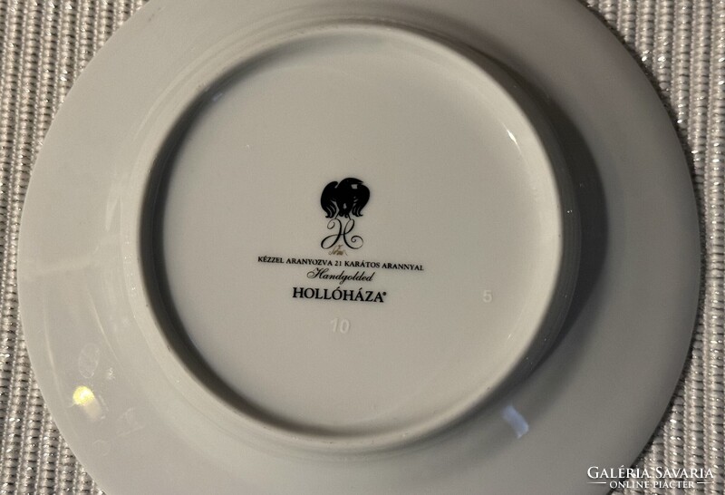 Hollóházi porcelán Szász Endre süteményes/szendvicses készlet