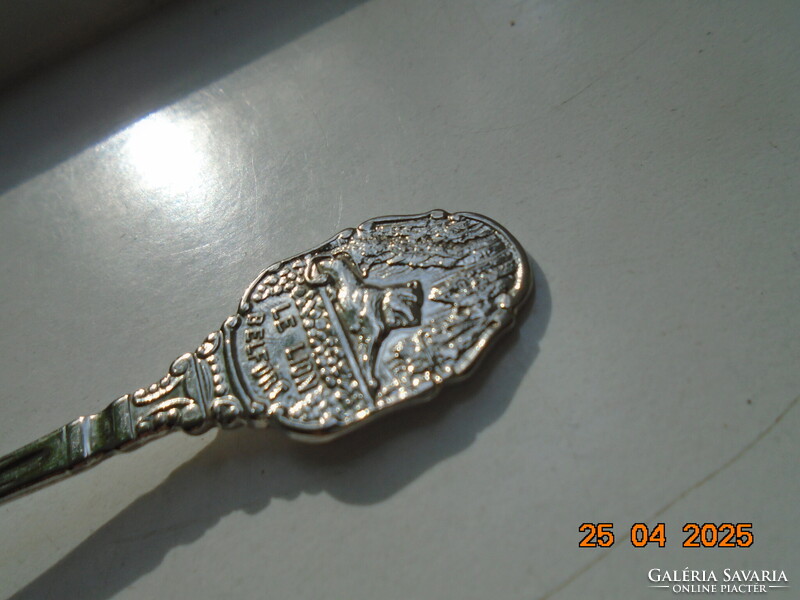 A Belforti oroszlán (Le lion de Belfort) vintage souvenir kiskanál