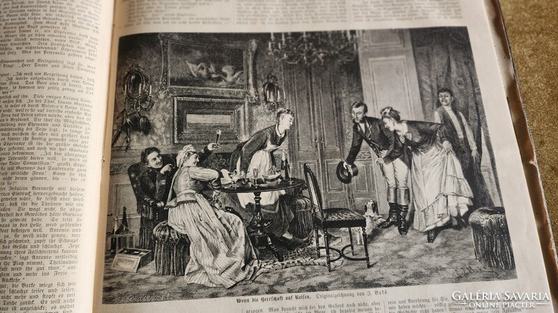 1876 NÉMET NŐ MAGAZIN 196 OLDAL EGYBEKÖTVE KÉZIMUNKA DIVAT RENGETEG ÉRTÉKES ACÉLMETSZET IRODALOM