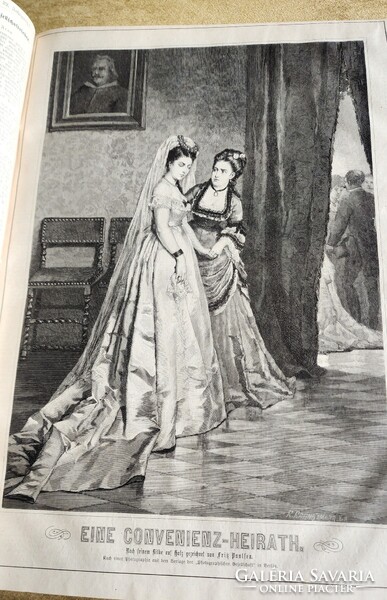 1876 NÉMET NŐ MAGAZIN 196 OLDAL EGYBEKÖTVE KÉZIMUNKA DIVAT RENGETEG ÉRTÉKES ACÉLMETSZET IRODALOM