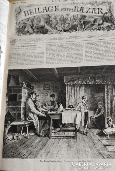 1876 NÉMET NŐ MAGAZIN 196 OLDAL EGYBEKÖTVE KÉZIMUNKA DIVAT RENGETEG ÉRTÉKES ACÉLMETSZET IRODALOM