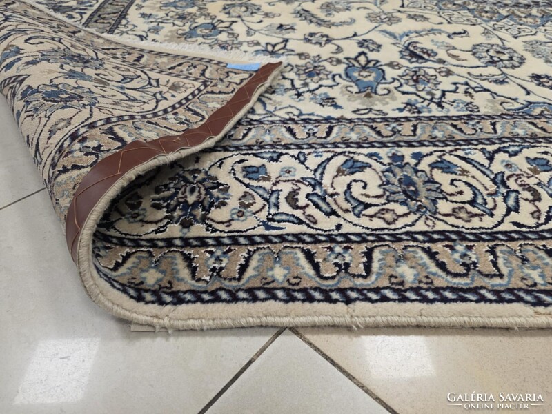 Álomszép hatalmas selyemkontúros iráni nain  240x340 kézi gyapjú perzsa szőnyeg FZ93