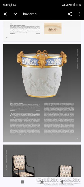 Sevres porcelán kaspó