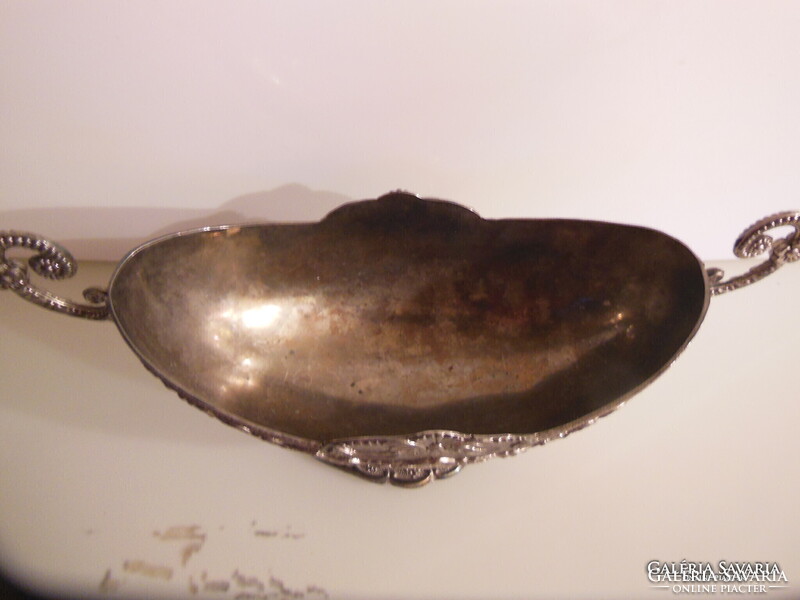 TÁL - EZÜSTÖZÖTT - ANGOL - 28 x 14 cm  - VASTAG -  RÉGI - HIBÁTLAN