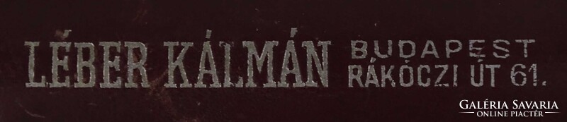 1X431 Antik jelzett szaru nyelű borotva bőr tokban