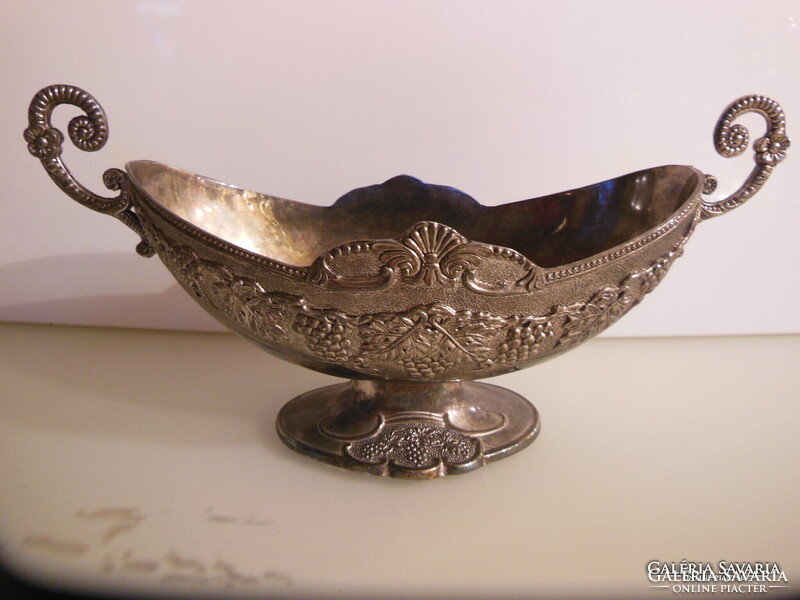 TÁL - EZÜSTÖZÖTT - ANGOL - 28 x 14 cm  - VASTAG -  RÉGI - HIBÁTLAN
