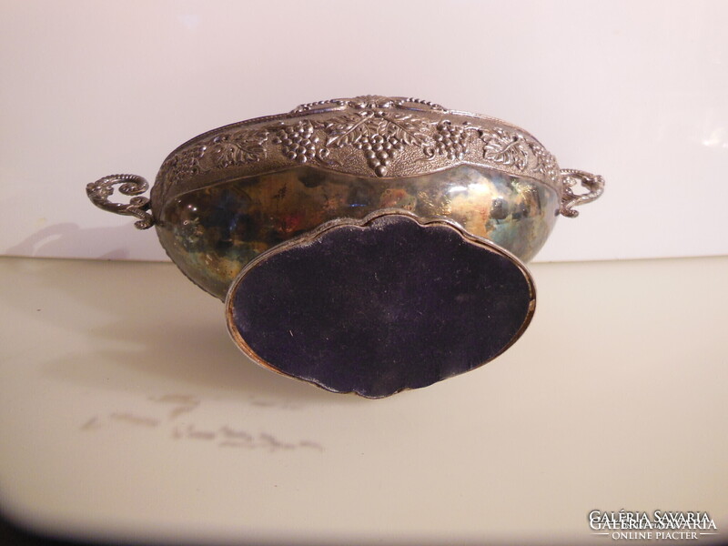 TÁL - EZÜSTÖZÖTT - ANGOL - 28 x 14 cm  - VASTAG -  RÉGI - HIBÁTLAN
