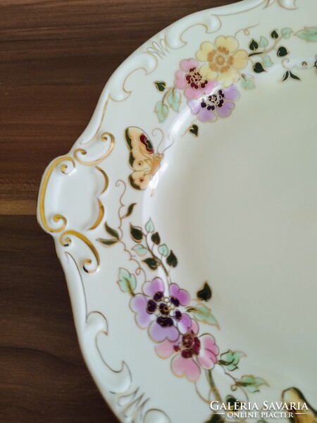 Zsolnay Pillangó Mintás Süteményes Tál